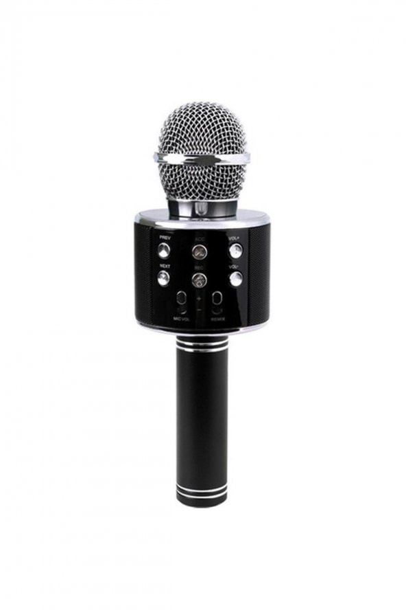 Ws-858 Bluetooth Karaoke Mikrofon Hoparlör - Siyah