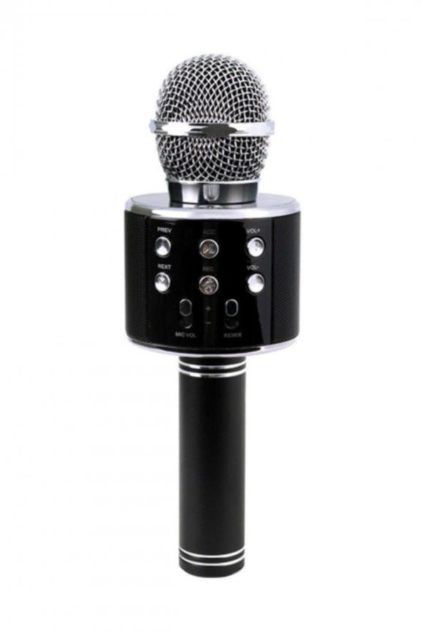 Ws-858 Bluetooth Karaoke Mikrofon Hoparlör Siyah