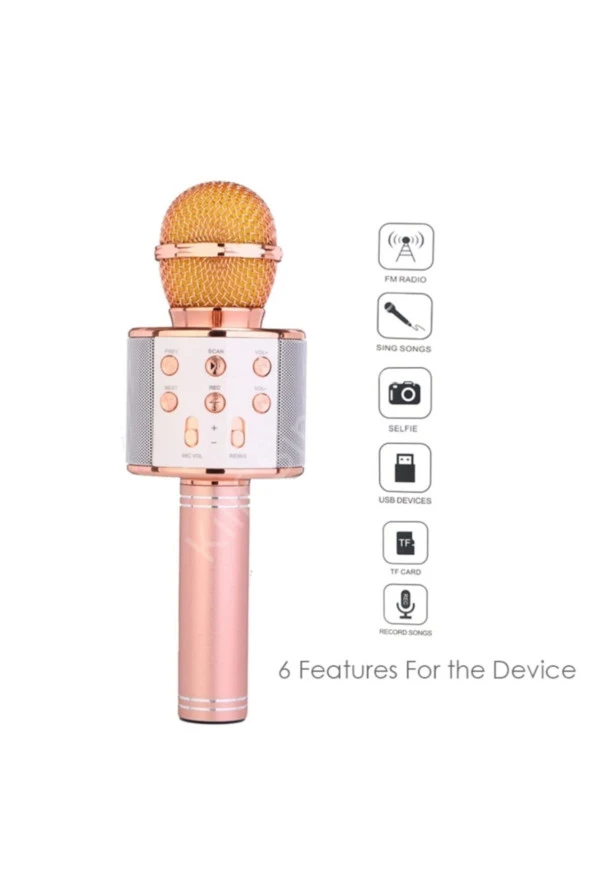 SOYDERE Ws-858 Karaoke Bluetooth Kablosuz Mikrofon Hoparlör Ses Kayıt - 3