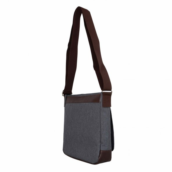 Bagacar Antrasit Unisex 9" 10" iPad ve Tabletli Postacı Çantası - 4