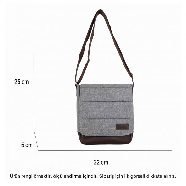 Bagacar Antrasit Unisex 9" 10" iPad ve Tabletli Postacı Çantası - 6