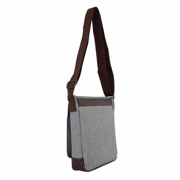 Bagacar Gri Unisex 9" 10" iPad ve Tabletli Postacı Çantası - 3