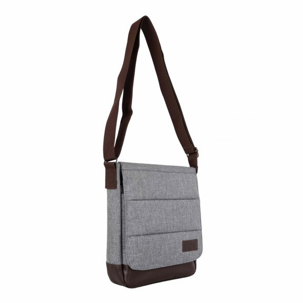 Bagacar Gri Unisex 9" 10" iPad ve Tabletli Postacı Çantası - 4
