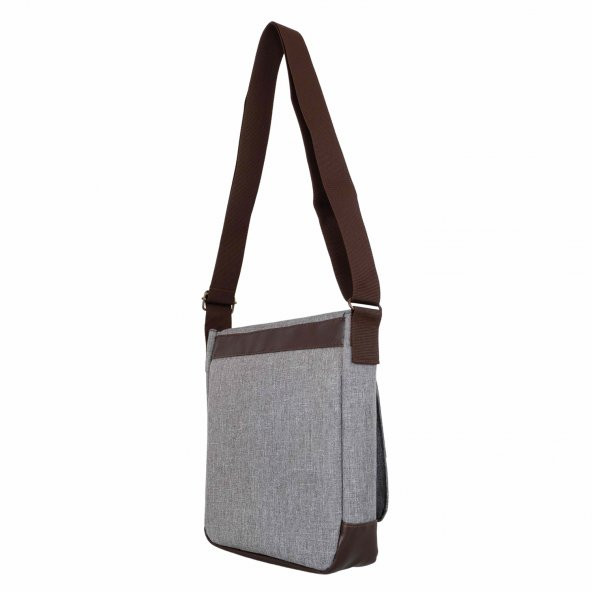 Bagacar Gri Unisex 9" 10" iPad ve Tabletli Postacı Çantası - 5