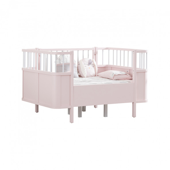 Setay MDF Beşik, Siesta Büyüyen Beşik 90x130 - Siesta Karyola 90x190 - Pembe - 3