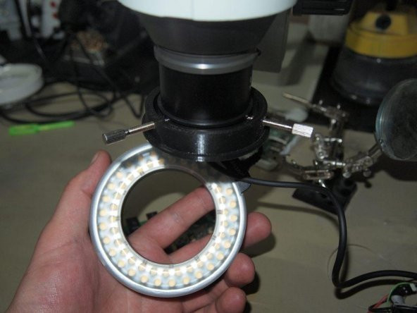 Diyafram Ahl-C60 Stereo Mikroskop İçin Led Halka Flaş Adaptörü Plastik Aparat