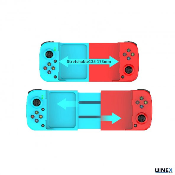 Winex Android İos HarmonyOs Switch AndroidTV Windows Akıllı Bluetooth Teleskopik Gamepad Joystick Siyah D3 - 4