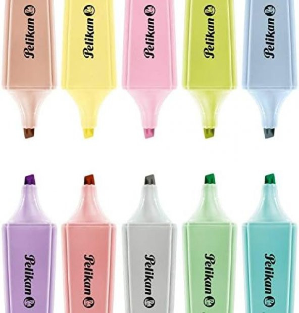 Pelikan Signal Pastel Fosforlu Kalem, Su Bazlı, Yıkanabilir, 10 renk - 2