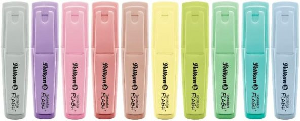 Pelikan Signal Pastel Fosforlu Kalem, Su Bazlı, Yıkanabilir, 10 renk - 3