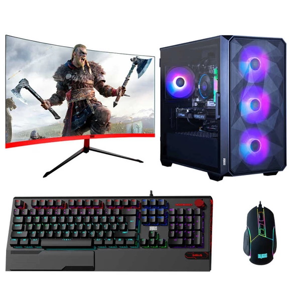 Turbox Tx4180 i5 11400F 16GB Ram 512GB NVMe 8GB RX580 256Bit 27 inç Curved 165Hz Oyun Bilgisayarı