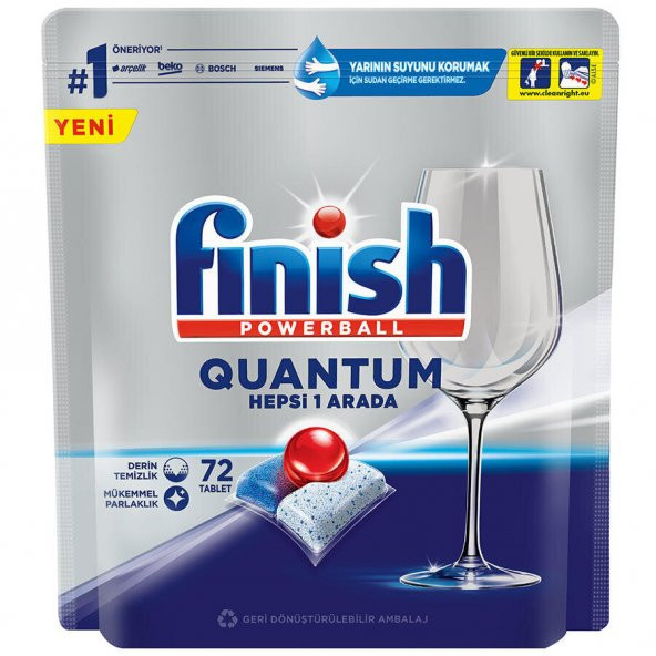 Finish Quantum Hepsi Bir Arada 72 Tablet Bulaşık Makinesi Deterjanı