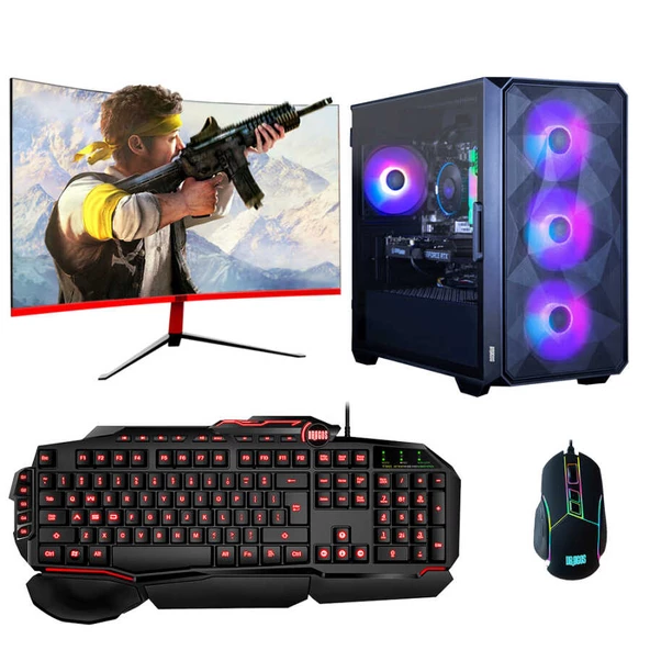 Turbox Tx4204 Ryzen 5 3600 16GB Ram 512GB M.2 NVMe SSD 8GB RX580 256Bit 27 İnç 165Hz Curved Oyun Bilgisayarı