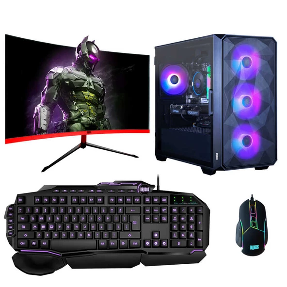 Turbox Tx4203 Ryzen 5 3600 16GB Ram 512GB M.2 NVMe SSD 8GB RX580 256Bit 23.6 inç 165Hz Curved Oyun Bilgisayarı