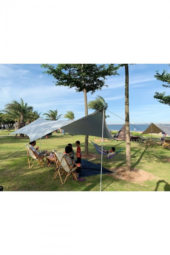 Portatif Güneşlik Tente  Su Geçirmez Plaj Şemsiyesi Bahçe Teras Çardak 440x300 - 2