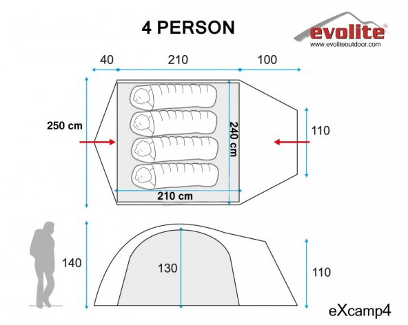 Evolite Excamp 4 Pro Çadır - 4 Mevsim - 2