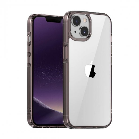 BİKAPAK ELIT CRYSTAL IPHONE 15 ŞEFFAF SİYAH KAPAK ürün görseli