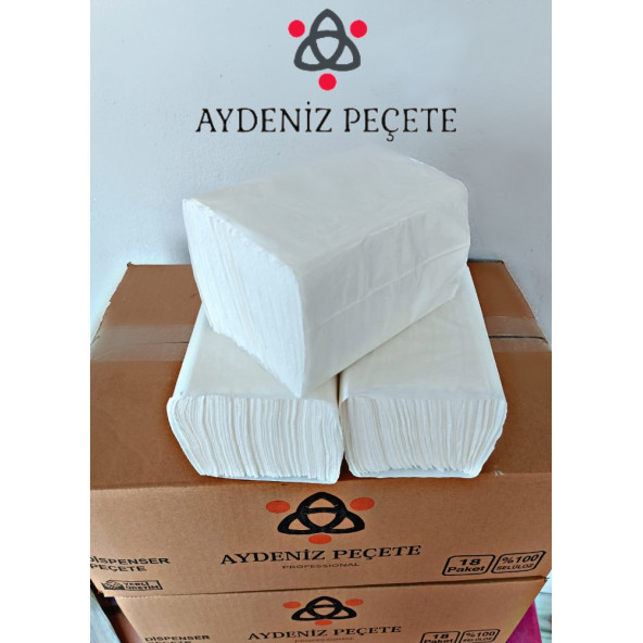 AYDENİZ PEÇETE Masaüstü  Dispenser Peçete 18 Paket 100 Lü 1800 Adet