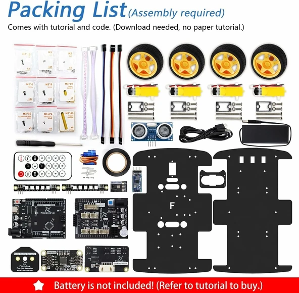 FREENOVE 4WD Araç Kiti (Arduino IDE ile uyumlu) - 2
