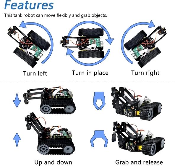 FREENOVE Tank Robot Kiti - Raspberry Pi Robot İçin - 4