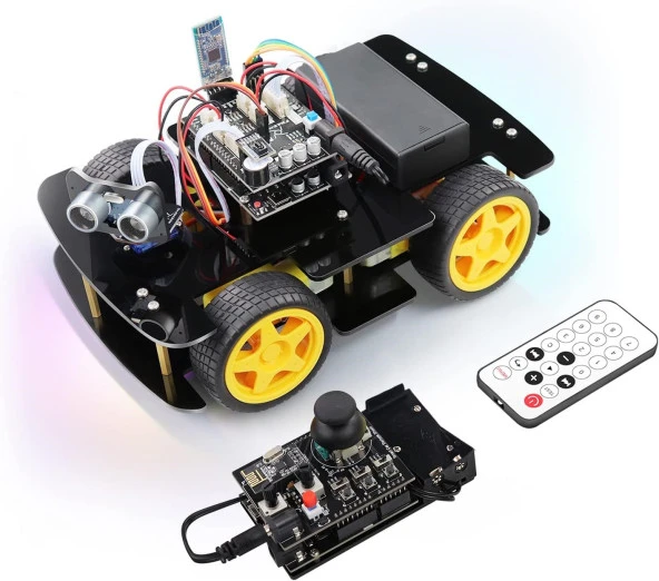 FREENOVE 4WD Araç Kiti, RF Uzaktan Kumandalı (Arduino IDE Uyumlu)