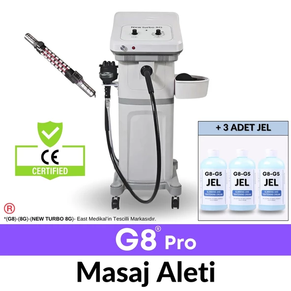 G8 Pro Masaj Aleti, Radyo Frekans+Vakum-Masaj-Zayıflama+G5 MASAJ IN ÜST MODELİ+3 ADET JEL