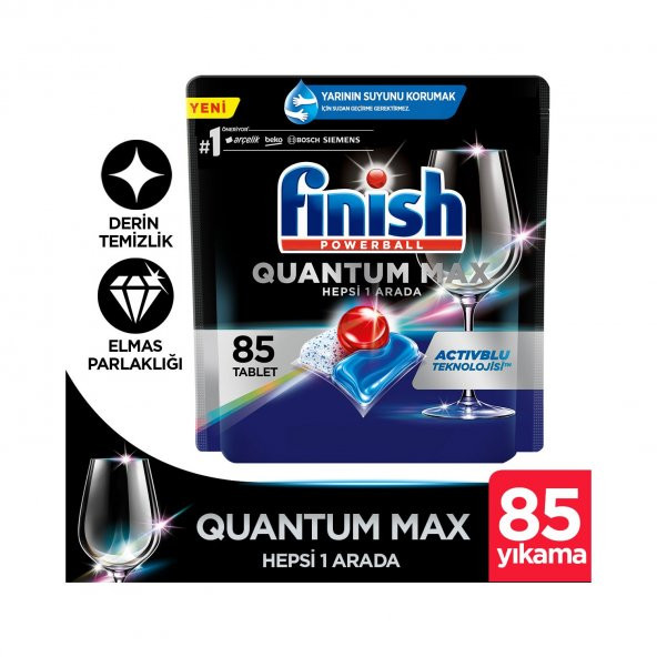 Finish Quantum Max Tablet 85x3 255 Kapsül Bulaşık Makinesi Deterjanı