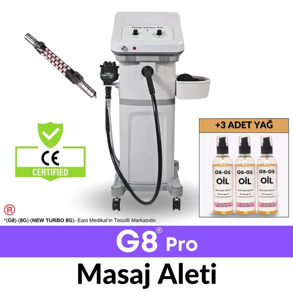 G8 Pro Masaj Aleti, Radyo Frekans+Vakum-Masaj-Zayıflama+G5 MASAJ IN ÜST MODELİ +3 ADET YAĞ