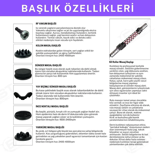 G8 Pro Masaj Aleti, Radyo Frekans+Vakum-Masaj-Zayıflama+G5 MASAJ IN ÜST MODELİ +3 ADET YAĞ - 6