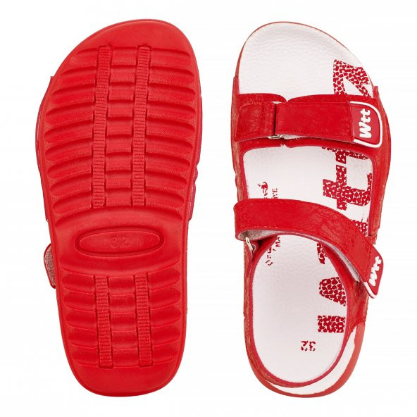 Çocuk Kırmızı  Sandalet 26/ Ortopedik Sandaletler / Unisex Günlük Çocuk Sandaletleri / Doğum Günü Hediyesi, - 3