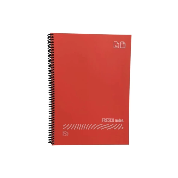 GIPTA FRESCO SPİRAL DÜZ PP DEFTER (A4) 80-1