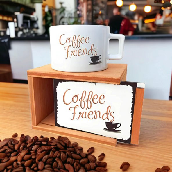 Coffee Friends Tasarımlı Kutulu Kupa