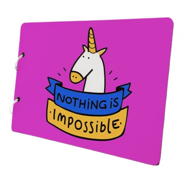 Nothing İmpossible Unicorn Tasarımlı Fotoğraf Albümü