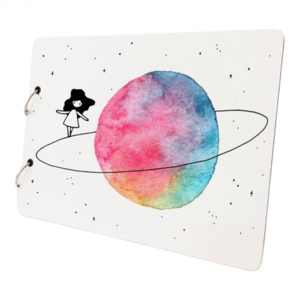 Satürn Girl Beyaz Tasarımlı Fotoğraf Albümü