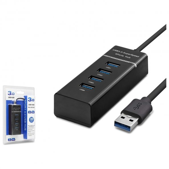 HADRON HDX7017 HUB USB 3.0 1 PORT + USB 2.0 3 PORT HUB