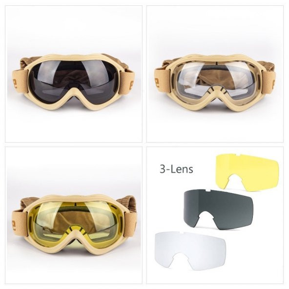 Evolite Ballistik Protector Goggle - Coyote MIL-PRF - 6