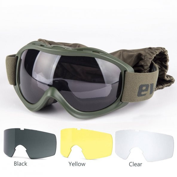 Evolite Ballistik Protector Goggle-Khaki MIL-PRF - 6