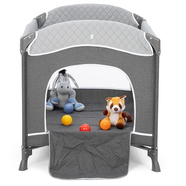 Gulz Atlas Plus Anne Yanı Sallanır Cibinlikli Dönenceli Oyun Parkı Bebek Beşik 70X110 cm - 8