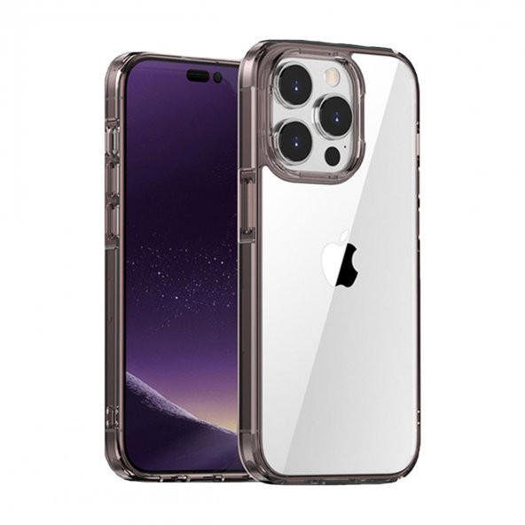 BİKAPAK ELIT CRYSTAL IPHONE 15 PRO MAX ŞEFFAF SİYAH KAPAK ürün görseli