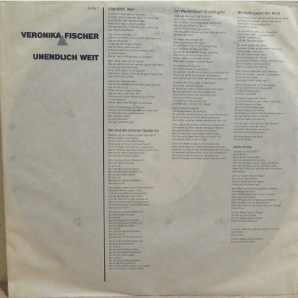 Veronika Fischer – Unendlich Weit - Pop Tarz Plak alithestereo - 4