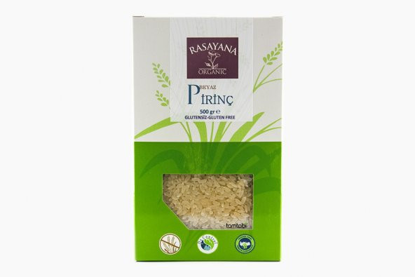 Organik Beyaz Pirinç - Glutensiz - 500gr - Rasayana