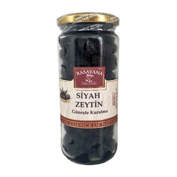 Organik Siyah Zeytin - Güneşte Kurutma - 310gr - Rasayana