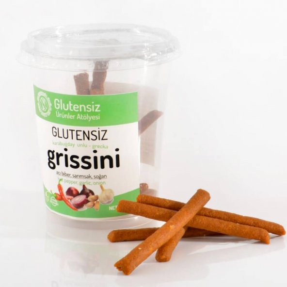 Glutensiz Grissini - Çeşnili - 80gr - Glutensiz Ürünler Atölyesi