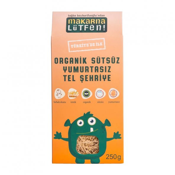 Organik Sütsüz Yumurtasız Vegan Tel Şehriye - 250gr - Makarna Lütfen