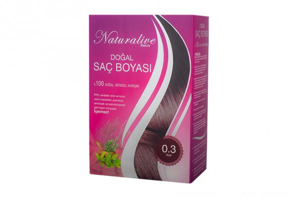 Doğal Saç Boyası - Kızıl - 100gr - Naturalive