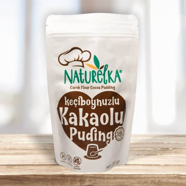 Glutensiz Keçiboynuzlu Kakaolu Puding - 220gr - Naturelka