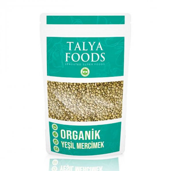 Organik Yeşil Mercimek - Glutensiz - 500gr - Talya Foods