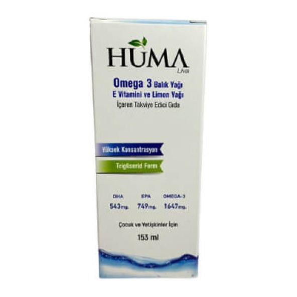 Humaliva Omega 3 - Balık Yağı - 153ml - Naturalive