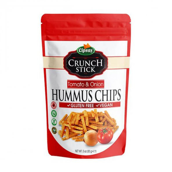 Glutensiz Humus Cipsi - Domates Soğan - Crunch Stick