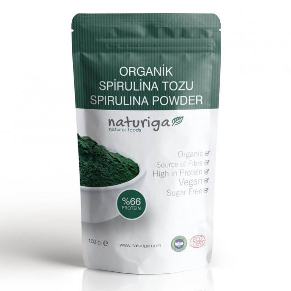 Organik Spirulina Tozu - 100gr - Naturiga