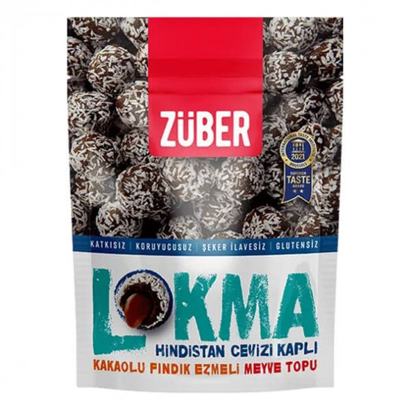 Glutensiz Lokma - Hindistan Cevizli - Rafine Şekersiz - Züber